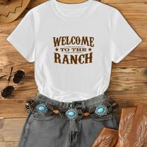 Camisetas Algodão Welcome To The Ranch Agro Moda Barretos Show Roça Rancho
