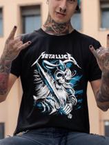 Camisetas Bandas Algodão Unissex Metallica Nirvana Slipknot Ramones Acdc Guns n' Roses