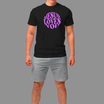 Camisetas Básica Moda Cristã Manga Curta Gola Redonda