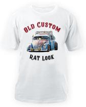 Camisetas Branca Temas Sobre Carros Fusca Frontal Lateral RatLook 2