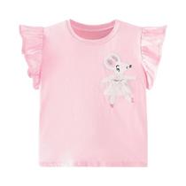 Camisetas De Algodão Com Bordado De Rato Para Meninas, Camisetas De Verão 2-7T Jumping Meters, Camisetas De Algodão Com Bordado De Rato Para Meninas, Camisetas De Verão 2-7T Jumping Meters,