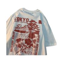 Camisetas De Algodão Oversize Femininas Com Estampa De Sakura De Tóquio, Macias E Respiráveis, Moda