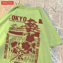 Camisetas De Algodão Oversize Femininas Com Estampa De Sakura De Tóquio, Macias E Respiráveis, Moda