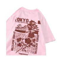 Camisetas De Algodão Oversize Femininas Com Estampa De Sakura De Tóquio, Macias E Respiráveis, Moda