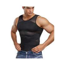 Camisetas De Compressão Masculinas Para Controle De Abdômen E Peito, Colete Modelador Para Treino Camisetas De Compressão Masculinas Para Controle De Abdômen E Peito, Colete Modelador Para Treino