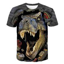 Camisetas de Dinossauro para Crianças - Manga Curta, Verão, Casual