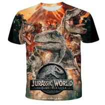 Camisetas De Dinossauro Para Crianças Meninos Meninas Verão Manga Curta Casual Tops Roupas Infantis