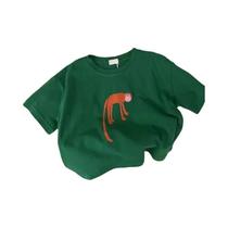 Camisetas De Manga Curta Com Estampa Animal Para Bebês, Meninos E Meninas, Verão, Moda Solta,