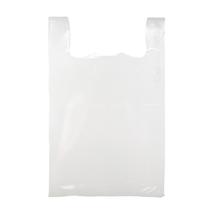 Camisetas de plástico e sacolas de compras SSWBasics brancas 18x8x30cm 500