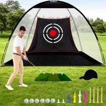 Camisetas de treino de golfe e tapetes de relva para dirigir no quintal, presente para homens, verdadeiros amantes do golfe em ambientes fechados, bolas atingindo redes de condução para garagem interna e externa, use gaiolas de impacto para treinamento de swing de golfe