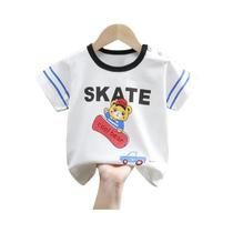 Camisetas De Verão Para Meninos E Meninas, Estampa De Desenho Animado, Camisetas De Algodão Para