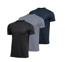 camisetas dry fit masculina treino musculação academia tecido anti suor kit 3 - Aristem