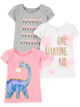 Camisetas e blusas Simple Joys da Carter's Girls 5T (pacote com 3)