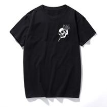 Camisetas Estampadas Thug Life T-shirt Smile Skull Dead Inside Blusa Skull Roses Unissex Algodão