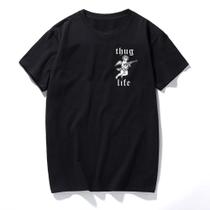 Camisetas Estampadas Thug Life T-shirt Smile Skull Dead Inside Blusa Skull Roses Unissex Algodão