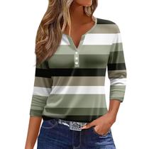 Camisetas femininas COTECRAM com decote em V, moda primavera Camisetas femininas COTECRAM com decote em V, moda primavera