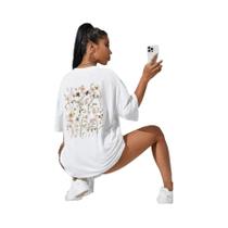 Camisetas Femininas de Algodão com Estampa Floral - Manga Curta, Soltinha e Confortável