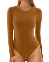 Camisetas femininas de manga comprida com gola redonda Bodysuit MANGOPOP Camisetas femininas de manga comprida com gola redonda Bodysuit MANGOPOP