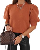 Camisetas femininas de manga curta, 2024, primavera e verão, camisetas casuais modernas, blusas, laranja