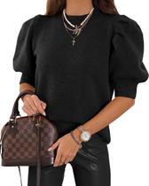 Camisetas femininas de manga curta, 2024, primavera e verão, camisetas casuais modernas, blusas pretas