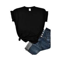 Camisetas Femininas De Verão Em Cores Sólidas, Soltas, Com Decote Redondo E Manga Curta,