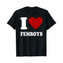 Camisetas Femininas Engraçadas Com Estampa I Love Femboys, Manga Curta, Roupas Esportivas Camisetas Femininas Engraçadas Com Estampa I Love Femboys, Manga Curta, Roupas Esportivas