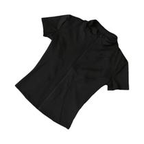 Camisetas Femininas Slim Fit De Verão Para Yoga Com Gola Alta E Zíper, Manga Curta, Cor Sólida, Para