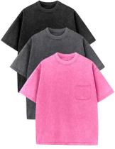 Camisetas Flygo Boys Girls, pacote com 3, algodão, verão 7-8Y