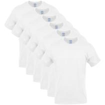 Camisetas Gildan G1100 Brancas Gola Careca Pacote com 6 Tamanhos P Camisetas Gildan G1100 Brancas Gola Careca Pacote com 6 Tamanhos P