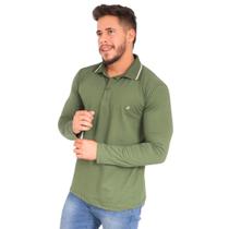 Camisetas gola polo Masculina manga longa 100% Algodão Camisetas gola polo Masculina manga longa 100% Algodão