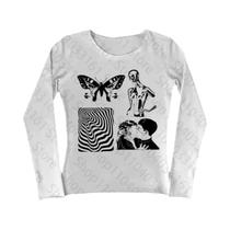 Camisetas Gráficas Femininas Y2K Retro Punk Kawaii Estampadas, Camisetas Vintage Emo Dos Anos 2000