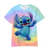 Camisetas Infantis de Verão - Manga Curta, Desenhos Animados Disney - Meninos e Meninas