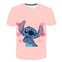 Camisetas Infantis de Verão - Manga Curta, Desenhos Animados Disney - Meninos e Meninas