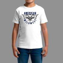 Camisetas infanto juvenil Básica Casual Manga Curta Gola Redonda American West