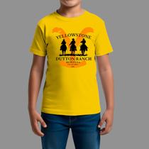 Camisetas infanto juvenil Básica Moda Country Gola Redonda Yellow Stone