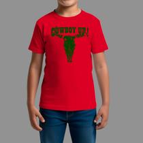 Camisetas infanto juvenil Country Moda De Country confortável Manga Curta Gola Redonda Cowboy Up
