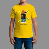 Camisetas Infatil Algodão Moda De Rua Manga Curta Urso Style