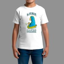 Camisetas Infatil Básica Casual Confortável Manga Curta Gola Redonda Ave Maria Camisetas Infatil Básica Casual Confortável Manga Curta Gola Redonda Ave Maria