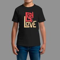 Camisetas Infatil Básica Casual Manga Curta God Love