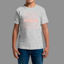 Camisetas Infatil Básica Casual Manga Curta Gola Redonda Jesus Tree