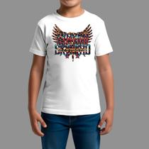 Camisetas Infatil Básica Masculina Casual Estilosa Gola Redonda Skynird