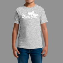 Camisetas Infatil Básica Masculina Casual Gola Redonda Carbon