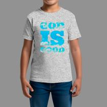 Camisetas Infatil Básica Masculina Casual Manga Curta Gola Redonda God Is