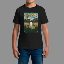 Camisetas Infatil Básica Masculina Moda De Country confortável Gola Redonda Hunting