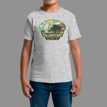 Camisetas Infatil Básica Masculina Moda De Country confortável Manga Curta Yellow Pais
