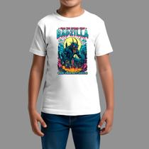 Camisetas Infatil Básica Masculina Moda De Rua Manga Curta Badzilla