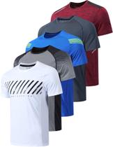 Camisetas Liberty Imports Pack de 5 Secado Rápido Cuello Redondo