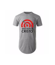 Camisetas Longline Masculinas Swag Oversize Camisas Estampada Básica Algodão Blusa Thirt Gospel Evangélica Cristão Presente