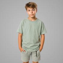 Camisetas Manga Curta Infantil Bebê Menino Básica Lisa 100 Algodão