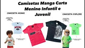 Camisetas Manga Curta Menino 100% Algodão Confortável Envio Já